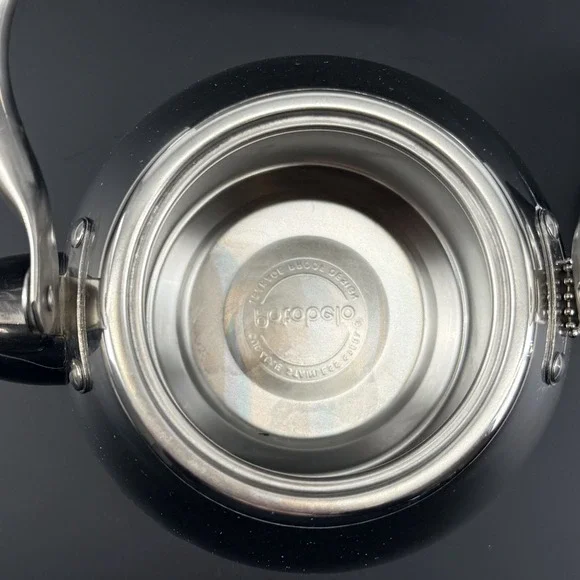 Potobelo Italia Stainless Steel Teapot Kettle 1L 1Qt Mirror Finish Chain Lid - Picture 6 of 10